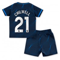 Chelsea Ben Chilwell #21 Bortatröja Barn 2023-24 Kortärmad (+ Korta byxor)